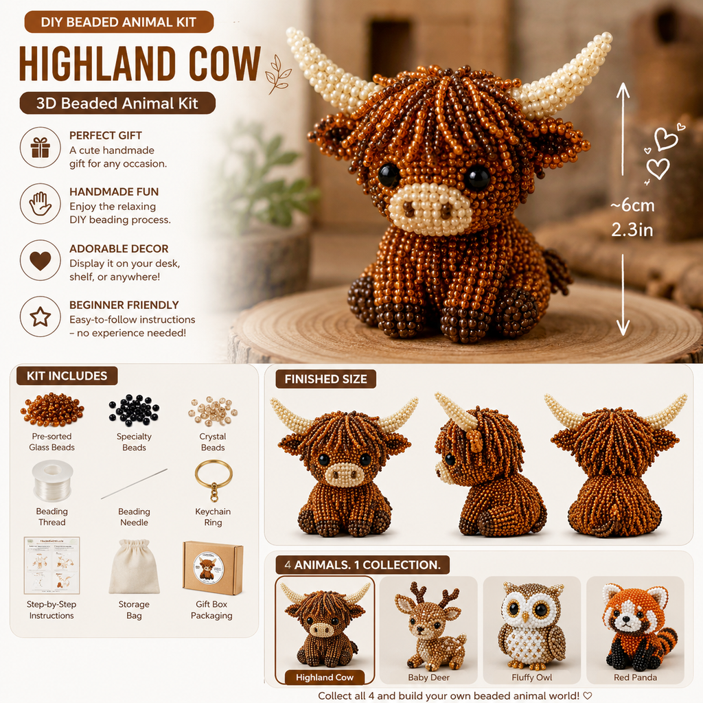 DIY Beaded Animal Craft Kit | Creative Art & Craft Set
