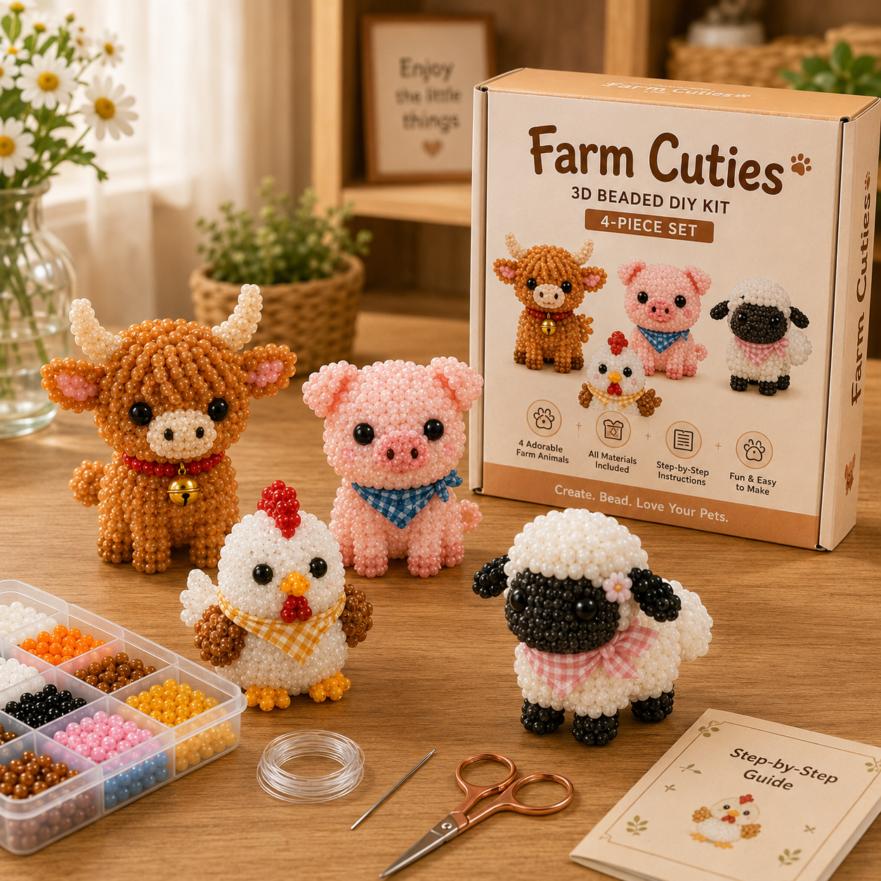 DIY Beaded Animal Craft Kit | Creative Art & Craft Set