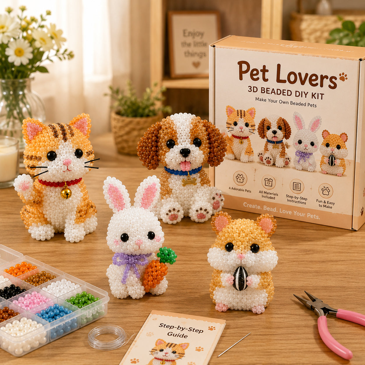 DIY Beaded Animal Craft Kit | Creative Art & Craft Set